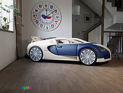 КРОВАТЬ-АВТО Bugatti Veyron. BDB с подсветкой, в коже