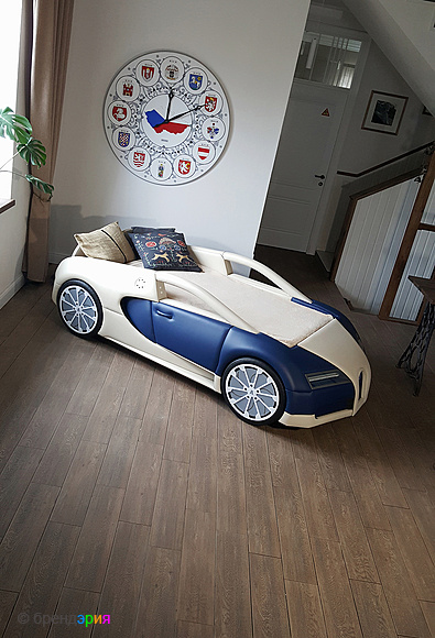 КРОВАТЬ-АВТО Bugatti Veyron. BDB с подсветкой, в коже