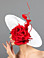 Белая дизайнерская шляпка для скачек с цветком Даниэла - ANNA ANDRIENKO